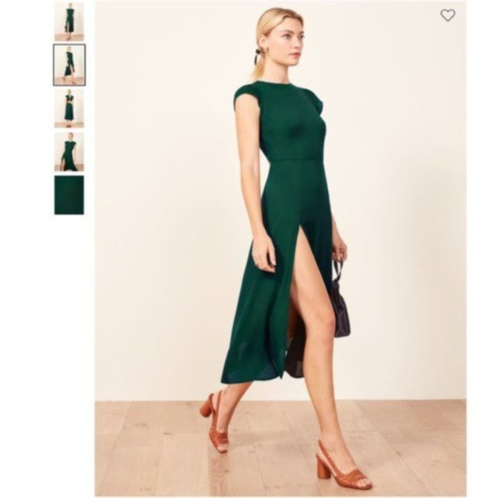 Sale🌈Reformation Gavin Midi Dress - Emerald